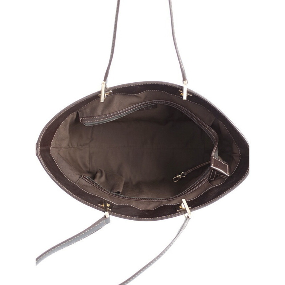 Gucci beige GG monogram canvas brown leather horsebit Tote Shoulder Bag - Picture 3 of 9